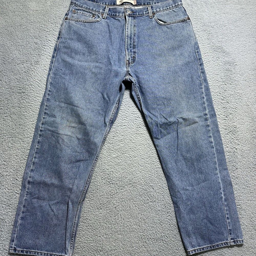 Levis 505 Jeans 40x30 Mens Regular Fit Straight Leg Denim Medium Wash Mid Rise